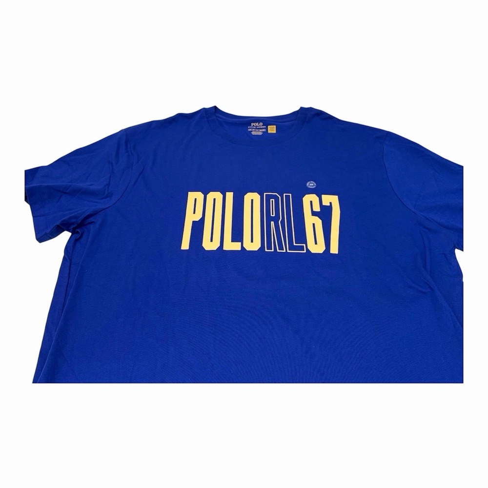 Polo‎ Ralph Lauren M Print Shop Graphic Logo T-Shirt Blue 2XLT NWT